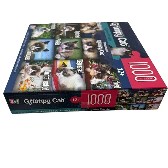 Grumpy Cat Jigsaw Puzzle 1000pc Multicolor Many Moods High Quality Pieces - Picture 3 of 4